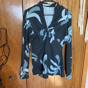 Patagonia L Top Burgundy Long Sleeve Stretch Pullover